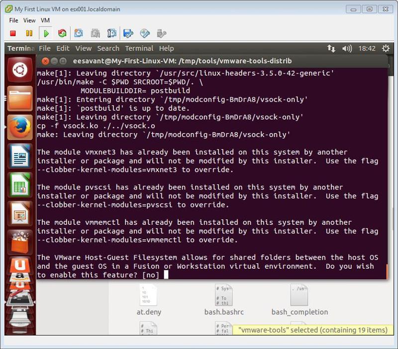 VMware Tools Compile drivers finished
