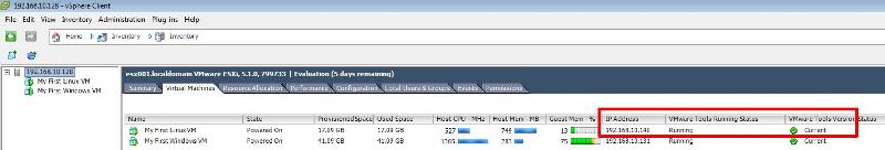 VMware Tools Installed and Current