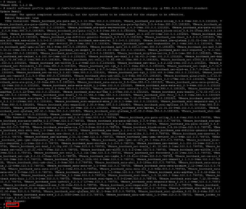reboot server