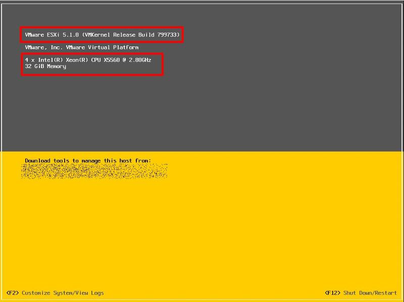 ESXi 5.1 with 4 CPUs and 32GB of RAM