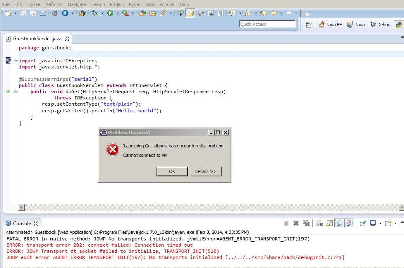 Solved: Eclipse error on the Google App Engine web application ...