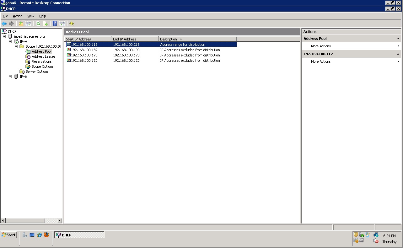Solved Change, "Address Range for Distribution" DHCP manager Experts
