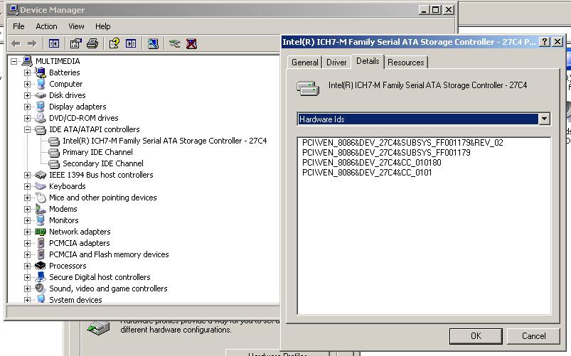 Generate serial ata driver diskette y n что делать