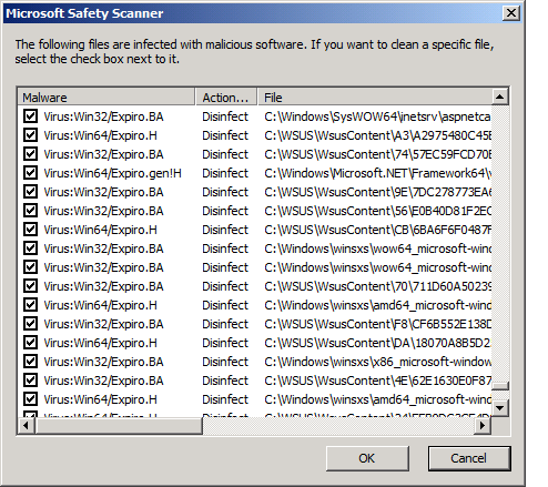 microsoft security scanner log