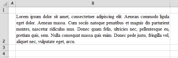 Text Line Spacing In Excel