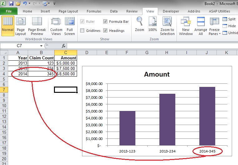 Solved: How To Concatenate 2 Cells For A Series Label In Excel 2010 