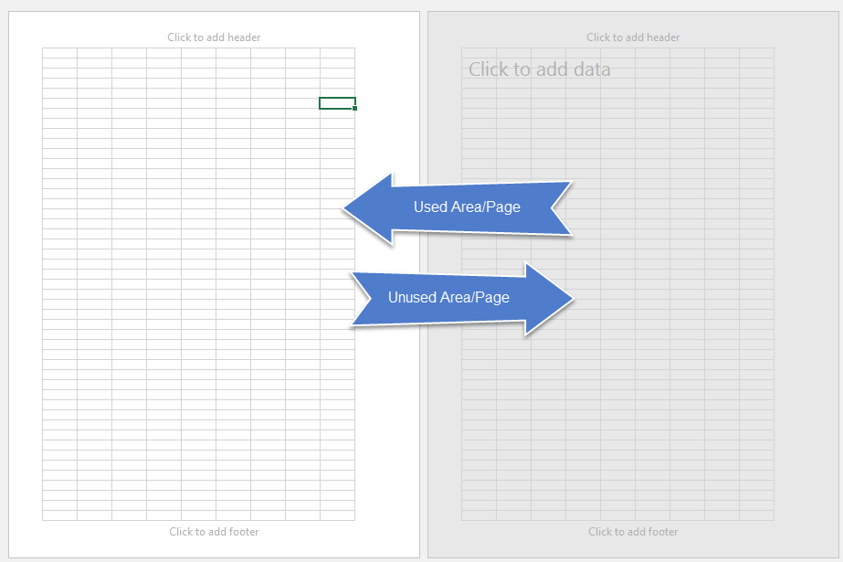 Gray Out Unused Cells In Excel