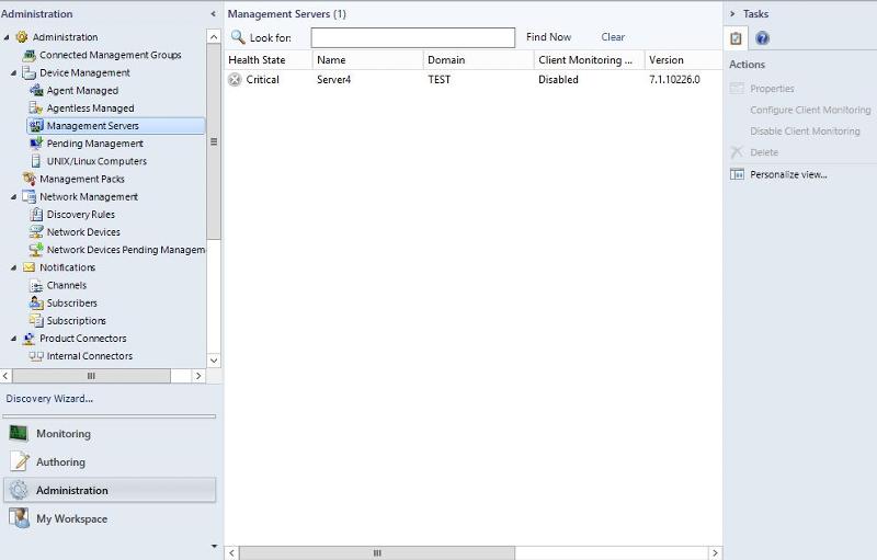 Solved: SCOM server, shows disabled | Experts Exchange