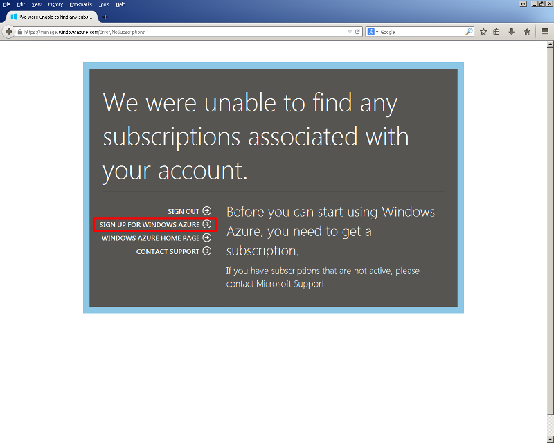 HOW TO Create a Windows Azure Free Trial subscription Experts Exchange