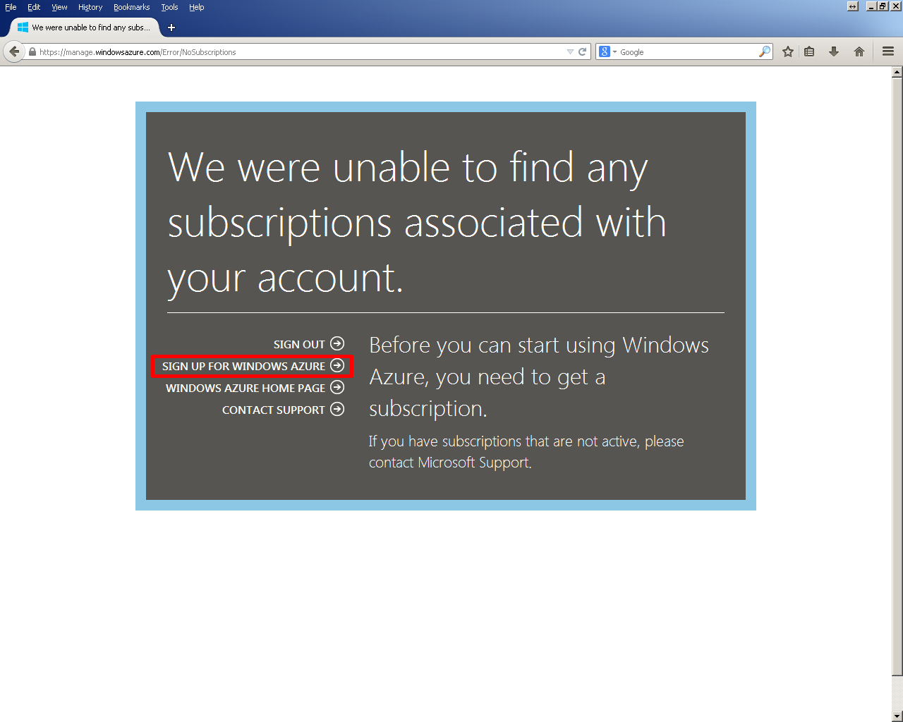 HOW TO Create a Windows Azure Free Trial subscription Experts Exchange
