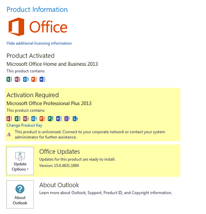 Two Versions Of Office 2013 Installed Only One Will Activate