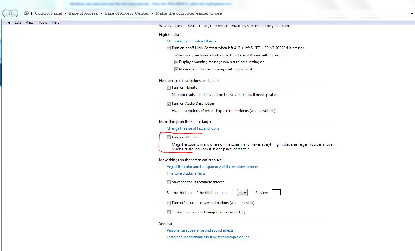 Solved Microsoft Windows 7 Magnifier will not start Experts Exchange