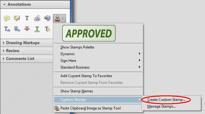 Create Own Stamp Name using Acrobat Reader 