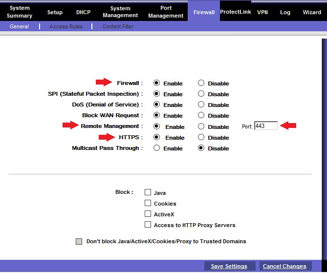 firewall remote management