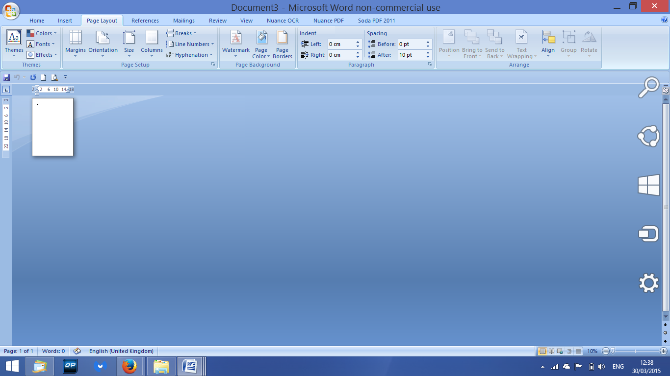Microsoft Word рабочее окно