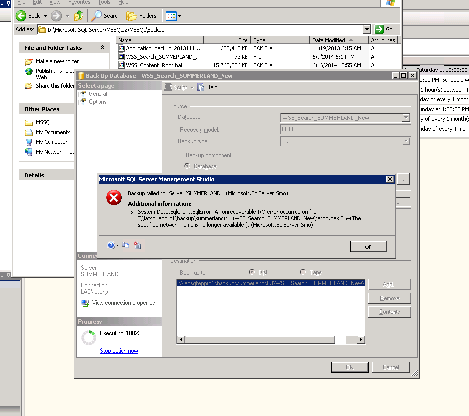 sql server backup database