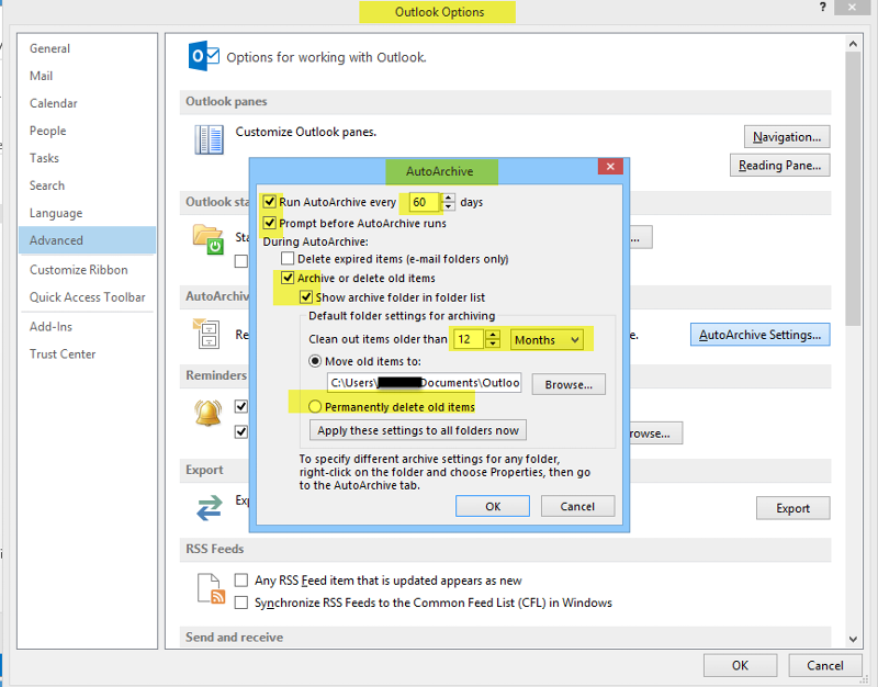 Solved Outlook 2010 AutoArchive a single folder, not entire mailbox