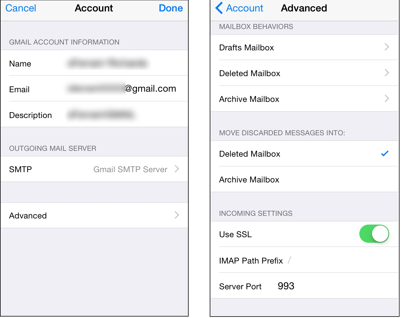 how to update gmail password on iphone 6