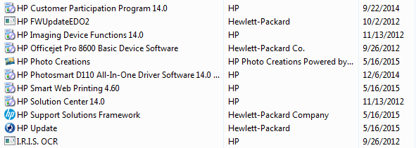 Solved: Which HP printer apps can I uninstall | Experts Exchange