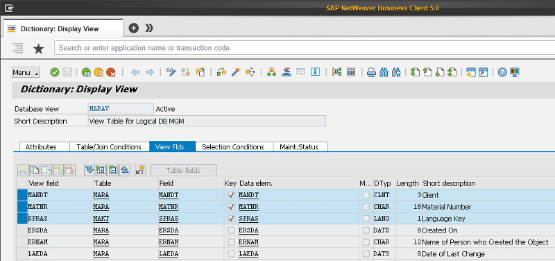 Joining tables MARA and MAKT in SAP ABAP