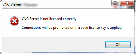vnc viewer authentication failed