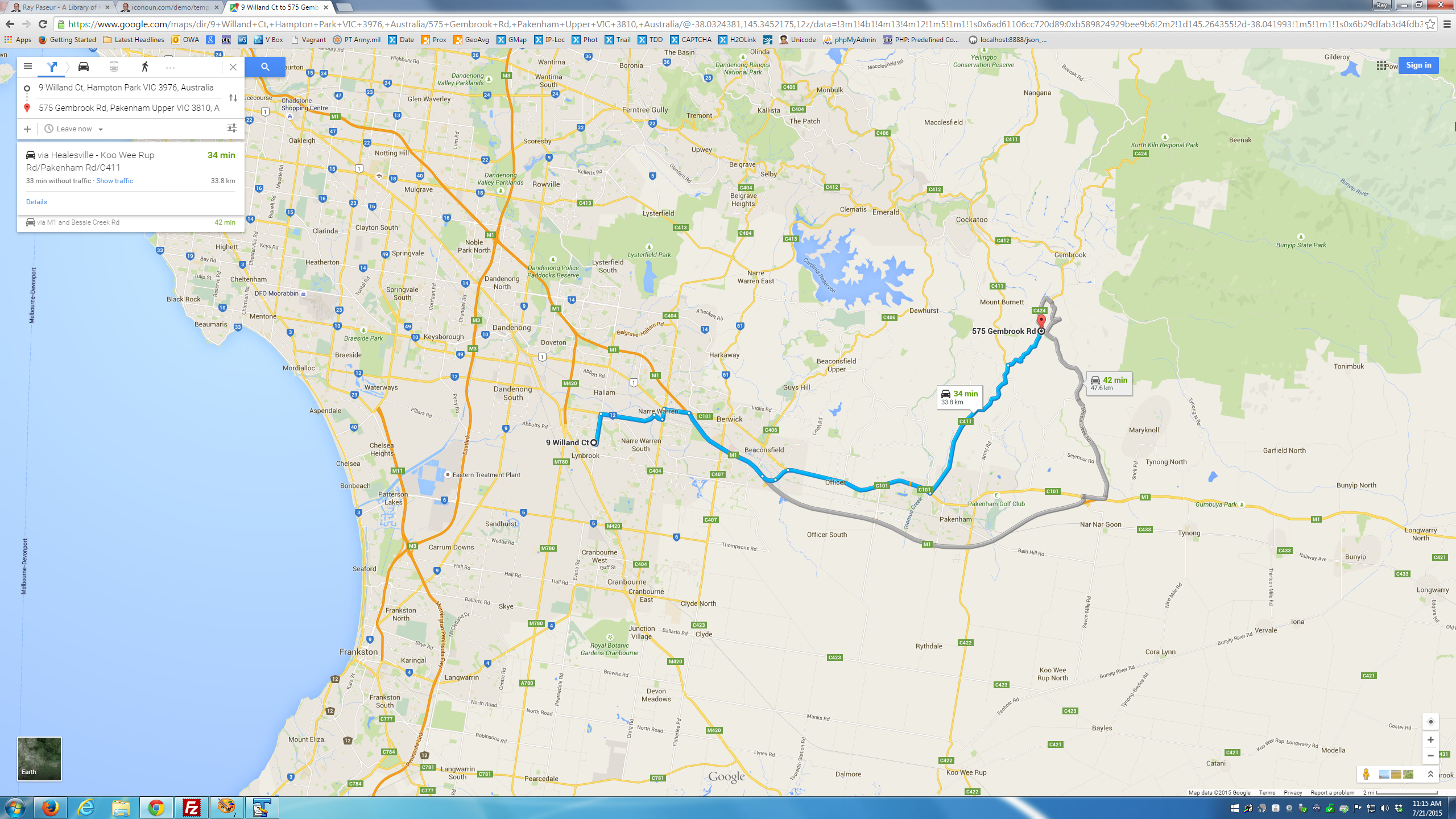 google maps drive route