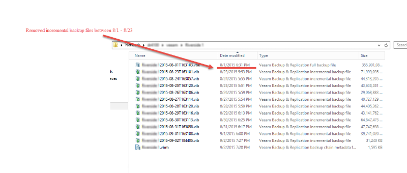 veeam delete vib file