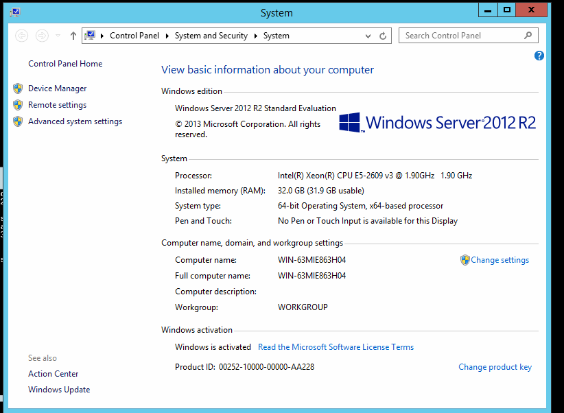 change windows key server 2012