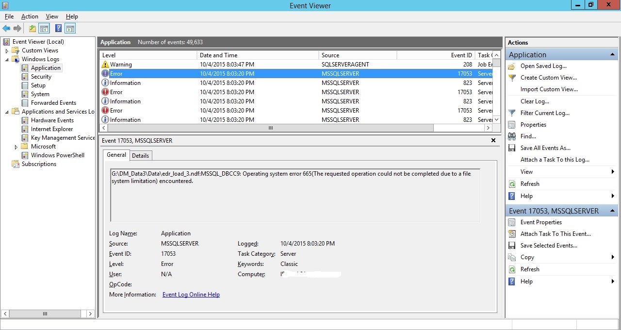Solved A heavily fragmented file in an NTFS volume may not grow beyond
