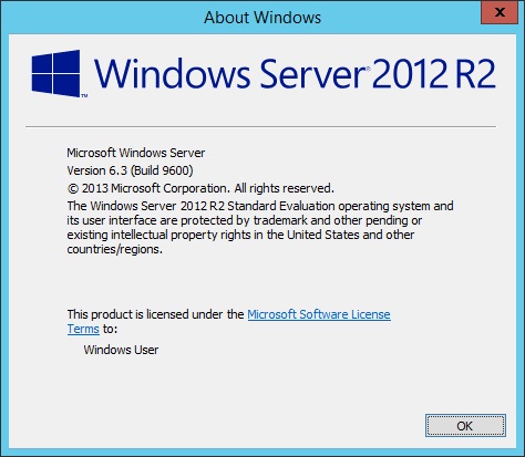 Installed Evaluation Version Of Server 2012 R2 Standard And Now