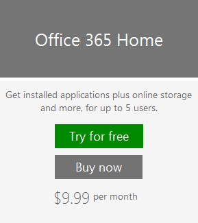 microsoft office home free trail