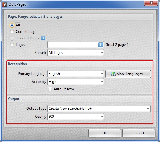 insert pdf into word document only first page