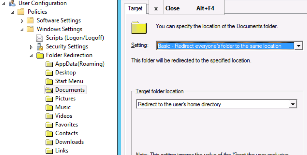 Folder Redirection Desktop Error Solved: folder redirection problems with win 10 pro | Experts Exchange