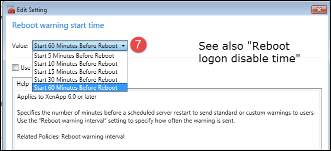 citrix xenapp 6.5 reboot schedule