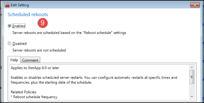 citrix xenapp 6.5 reboot schedule