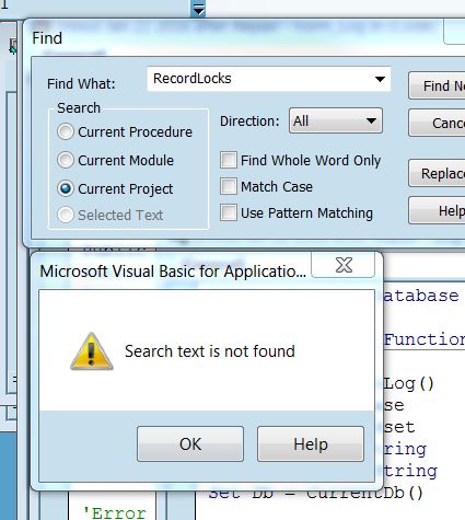 Solved: Access 2016 Record Locking Defaults to No Locks | Experts Exchange