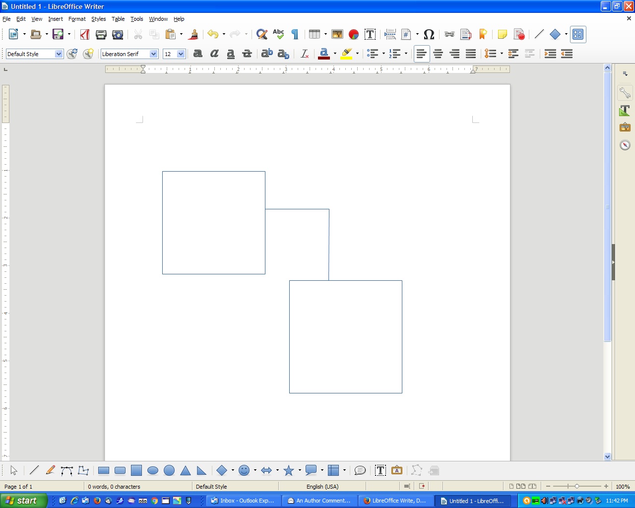 LibreOffice Write, Draw Function how to connect objects Solutions