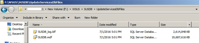 Solved: How to remove SUSDB.mdf and SUSDB_log.ldf | Experts Exchange