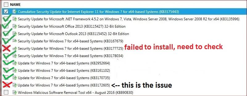 Windows updates
