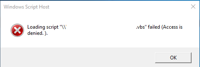 Solved Windows Script Host Failed Access Is Denied Error Experts 7983