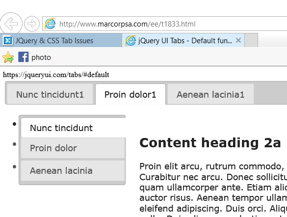 Solved: JQuery & CSS Tab Issues | Experts Exchange