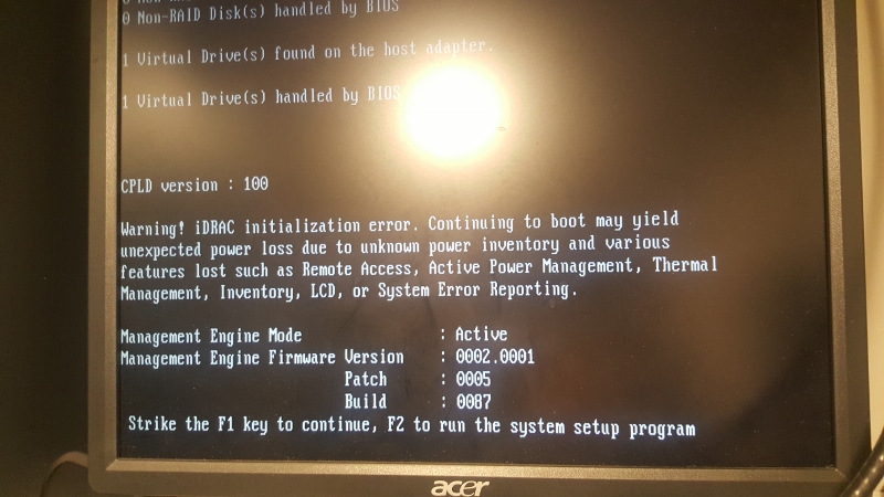 Solved: Bios update is not supported using rbu method | Experts Exchange