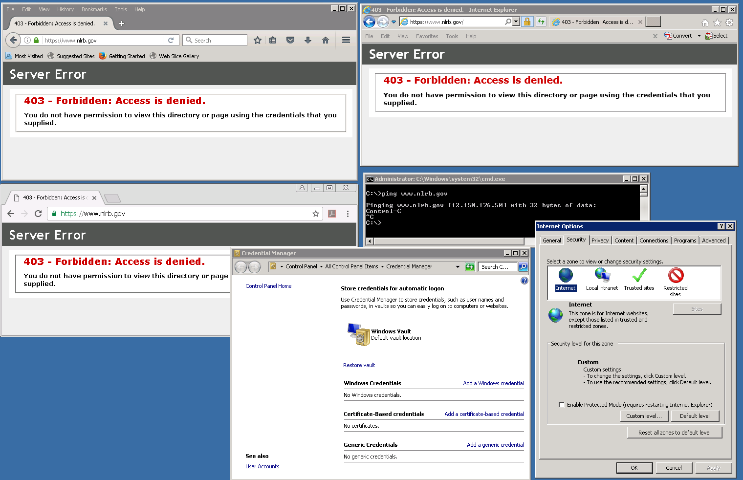 Cant access one public website from any server operating system ...