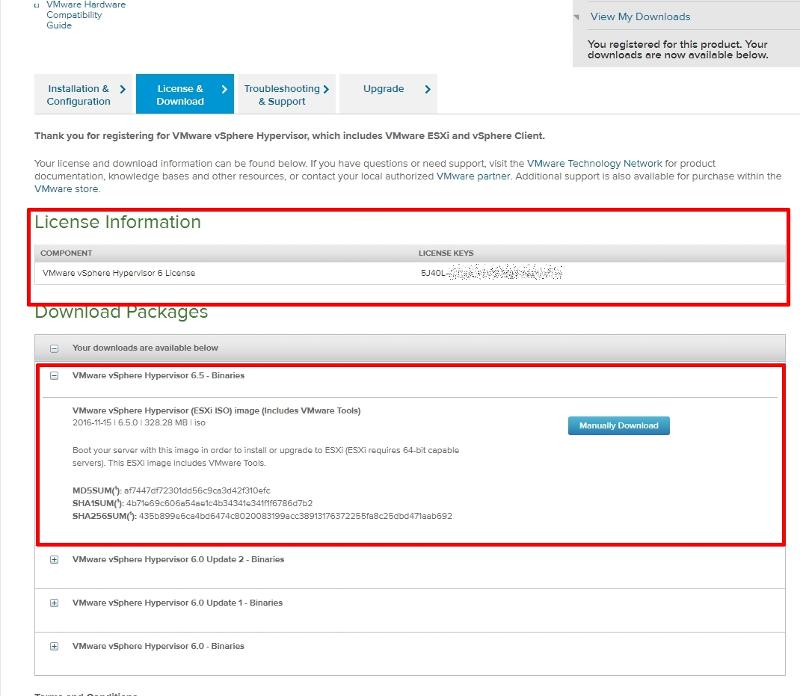 esxi 6.5 free license