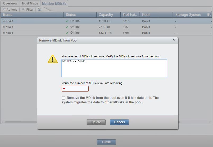 Solved: IBM Storwize V3700 - Need To Remove mdisk From Pool Without ...