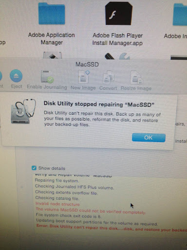 mac says disk is full