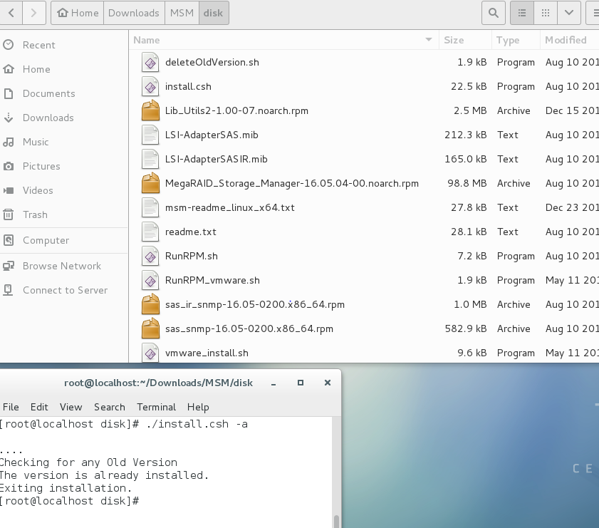 Solved installing LSI MegaRAID Storage Manager on CentOS 7 Experts