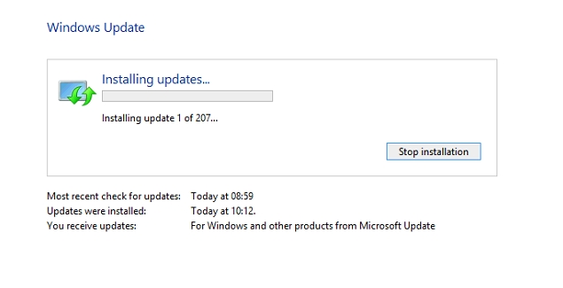 Windows 8.1 - Installing 207 updates