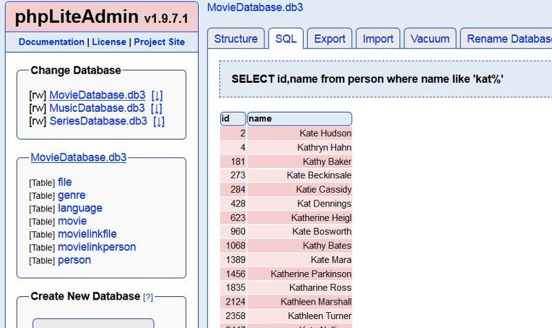 php sqlite3 query example