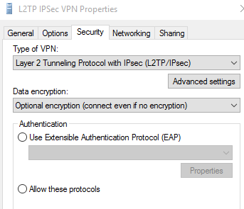 Windows server l2tp server настройка